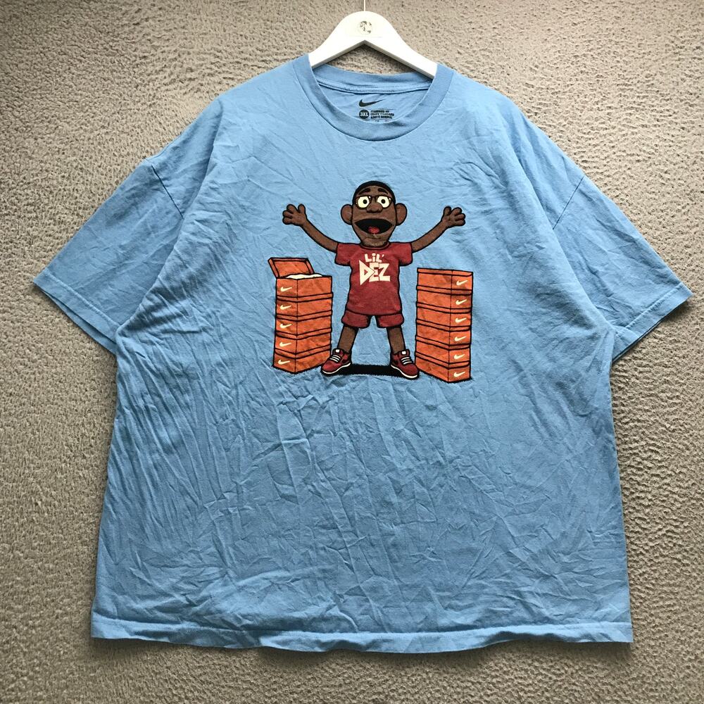 Nike Lil' Dez T-Shirt Men's 3XL Short Sleeve Kobe Lebron Puppets Graphic Blue
